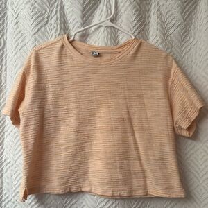 Old Navy Peach Textured Crop Top